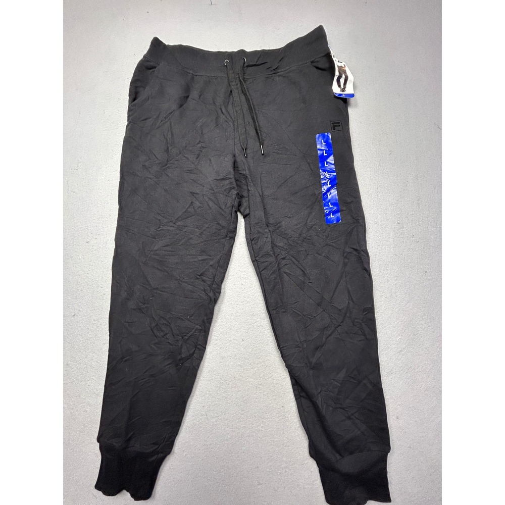 FILA Jogger Sweatpants Cotton Blend Black L Womens